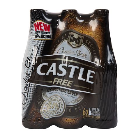 Castle Alcohol Free Lager 6 X 340 Ml Bottles Za