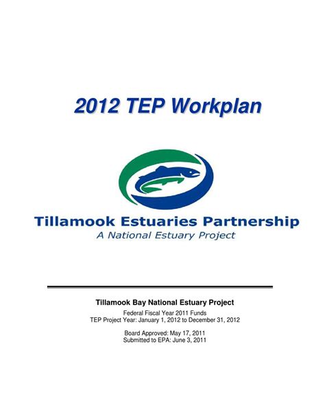 2012 TEP Workplan by Tillamook Estuaries Partnership - Issuu