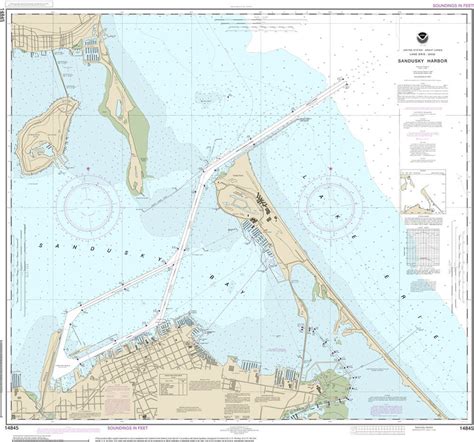 Official Noaa Chart Of Sandusky Harbor 14845 Etsy
