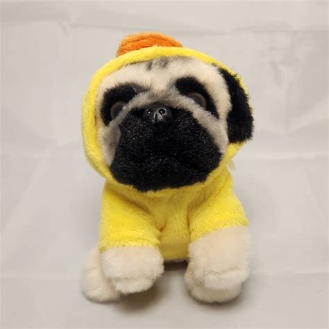 Gund Toys 6 Original Gund Doug The Pug Wearing Duck Jacket Mini