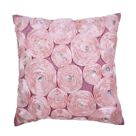Art Silk Pink Throw Pillow Cover Custom 16x16 Etsy