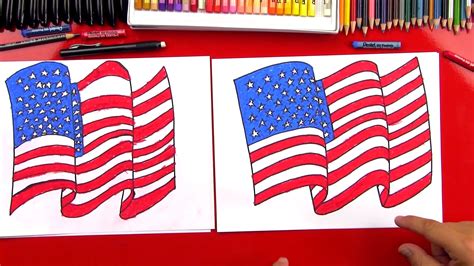 Https://techalive.net/draw/art For Kids Hub How To Draw A American Flag