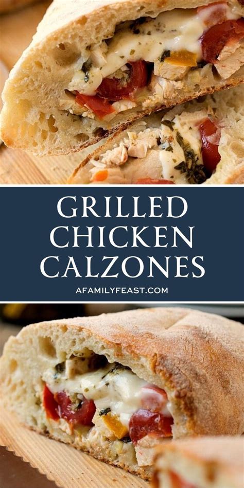 More images for chicken calzone » Grilled Chicken Calzones in 2020 | Chicken calzone ...
