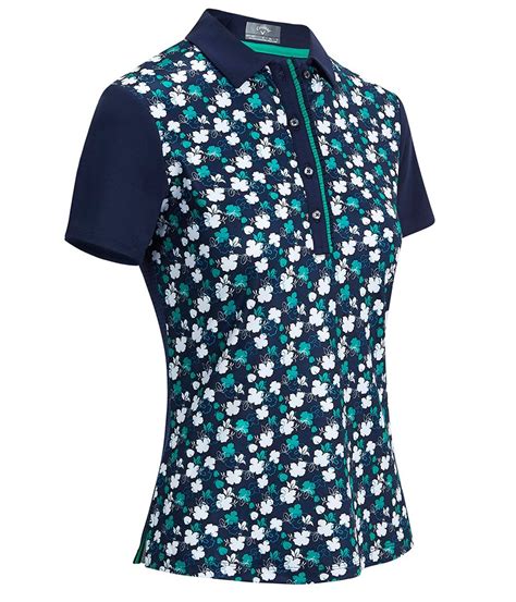 Callaway Ladies Mini 3 Colour Floral Print Polo Shirt