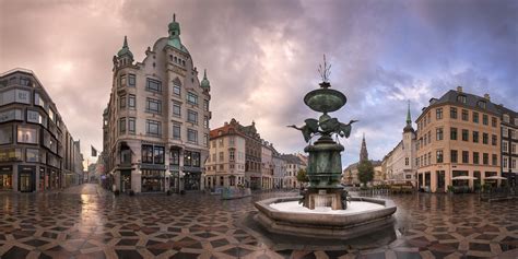 Panorama Of Amagertorv Square In Copenhagen By Andrey Omelyanchuk On