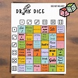 Drunk Dice Drinking Game Great for Pre-games Parties Bachelorette ...