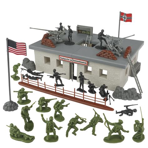 Bmc Ww2 Secret Stronghold 36pc Plastic Army Men Bunker Playset Bmc