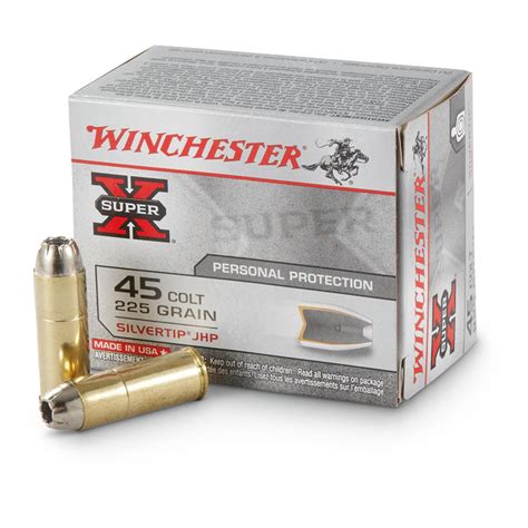 Winchester Super X 45 Colt Silvertip Hp 225 Grain 20 Rounds