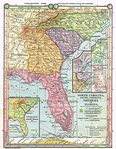 Barness Geography North Carolina South Carolina Georgia And Florida