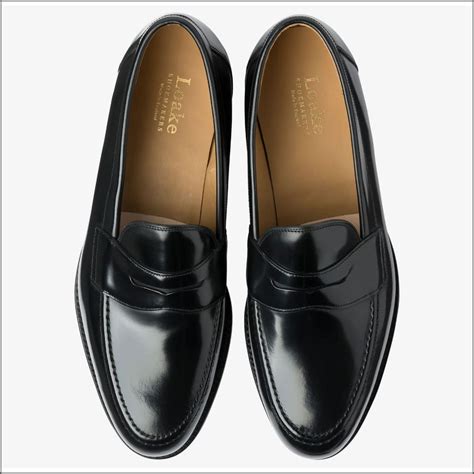 Loake Imperial Black Leather Penny Loafer Cwmenswear