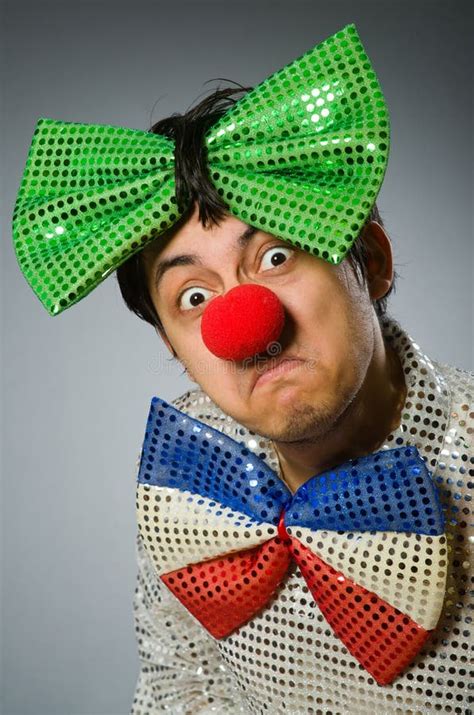 The Funny Clown With Red Nose Stock Image Image Of Humor Comedy