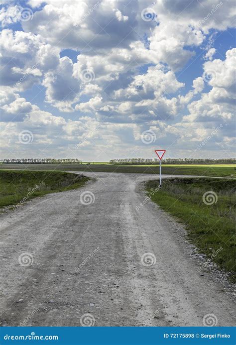 Crossroads Rural Roads And Main Stock Photo Image Of Farm Nature