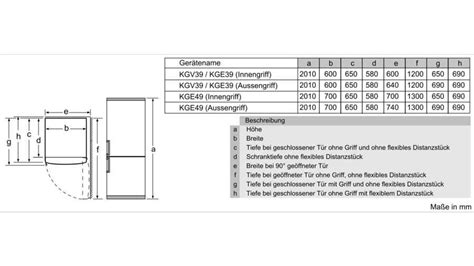 Bosch Kge Alca Serie Freistehende K Hl Gefrier Kombination Mit