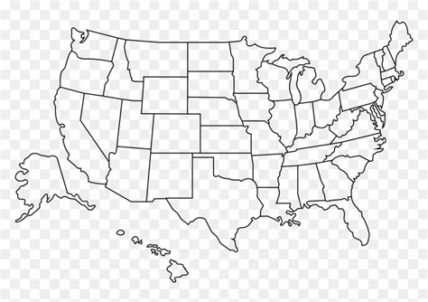 United States Map Outline Png Map States United State Usa Clipart