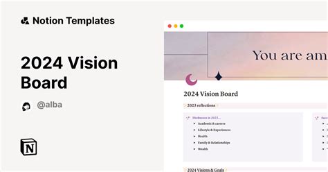 2024 Vision Board Notion Template