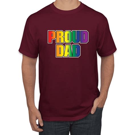 Proud Dad Gay Lesbian Ally Support LGBT Pride Graphic T Shirt Walmart Com