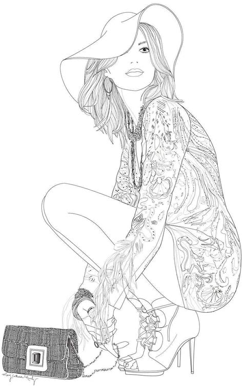 Printable Fashion Design Coloring Pages