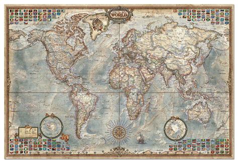 Carte Du Monde Ancienne Voyages Cartes