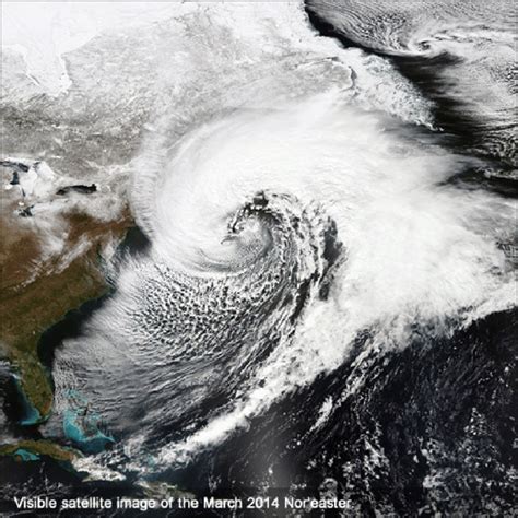 Satellite Imagery Of A Noreaster Image Reproduced From National