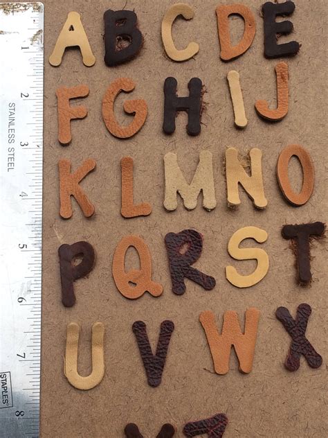 Leather Letters Faux Leather Letters Supply Packaging Alphabet