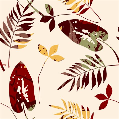 Abstract Seamless Pattern With Leaves 295719 Vector Art At Vecteezy