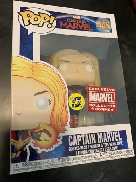 Funko Pop 446 Captain Marvel Vinyl Figure Marvel Collector Corps