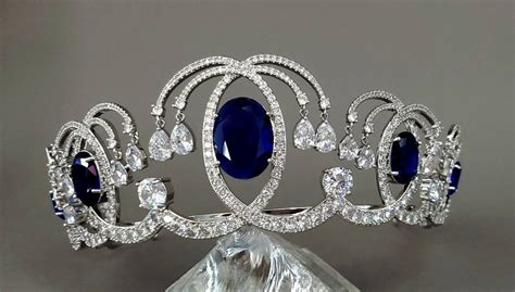 Royal Art Nouveau Blue Sapphire Tiara Russian Romanov Etsy