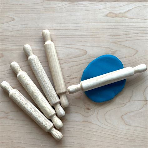 Wood Rolling Pin For Kids Play Dough Rolling Pin Wooden Etsy