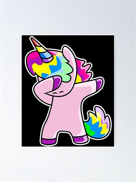 Cool Unicorn Dabbing Magical Cute Unicorns Dab Poster By Luminorb