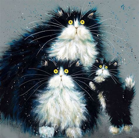 Les chats psychédéliques de Kim Haskins Dessein de dessin Cats illustration Cat painting Cat