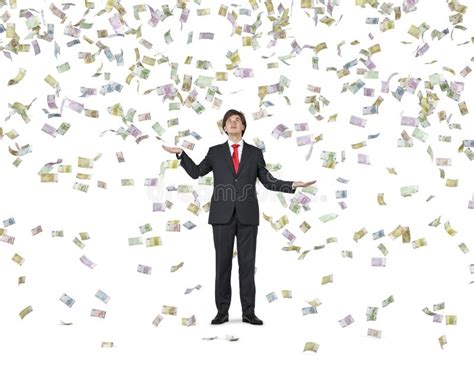 Falling Euro Banknote Stock Photo Image Of Male Banker 48605188