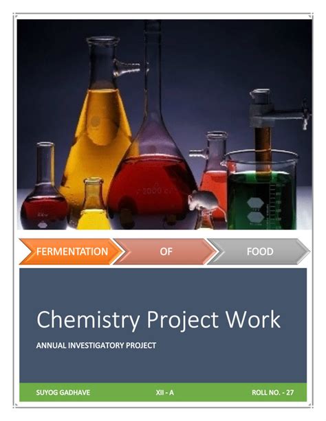 Chemistry Investigatory Project Cover Page