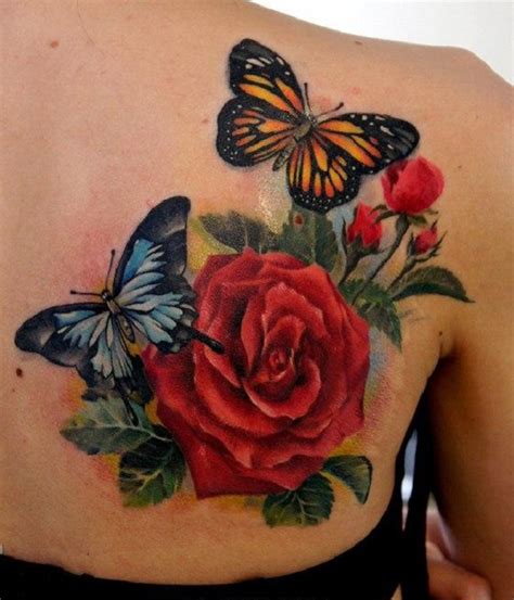 50 Butterfly Tattoos With Flowers For Women Nenuno Creative