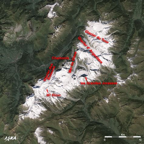 Mont Blanc The Highest Peak Of The European Alps 2006 Jaxa Earth