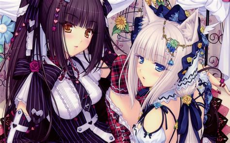 Anime Girls Neko Para Chocolat Vanilla Friendship