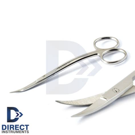 Surgical Goldman Fox Scissor 13cm Double Curved Dental Tissue Cutting