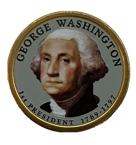 2007 D Colorized George Washington Dollar Coin For Sale Online Ebay