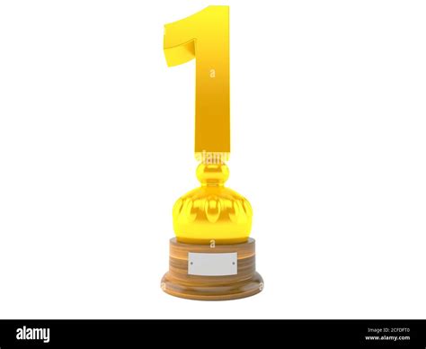 First Place Trophy Isolated On White Background Stock Photo Alamy