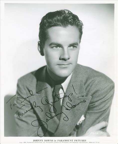 Johnny Downs Autographed Inscribed Photograph Circa 1940 Historyforsale Item 289491
