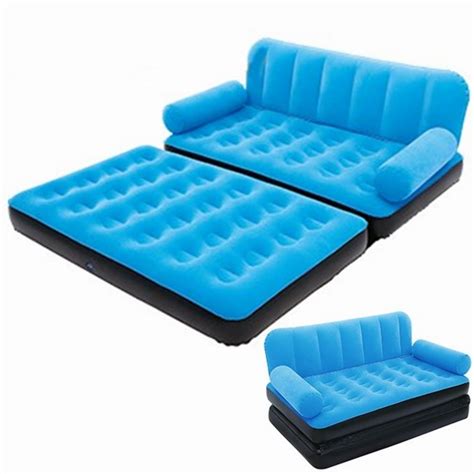 Portable Inflatable Beds Soft Velvet Warm Sofas Bedroom Furniture Beds