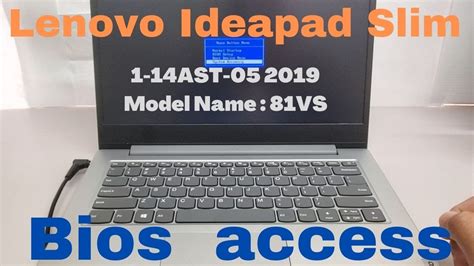 How To Access The Bios Lenovo Ideapad Slim Ast Youtube