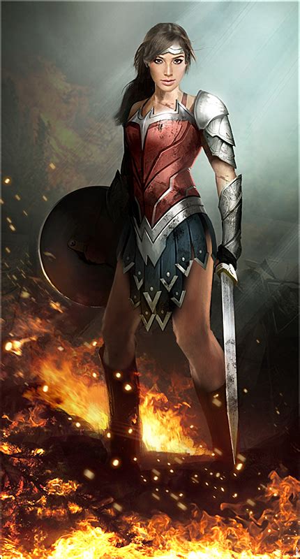 Gal Gadot Wonder Woman Concept Art For Dawn Of Justice Original