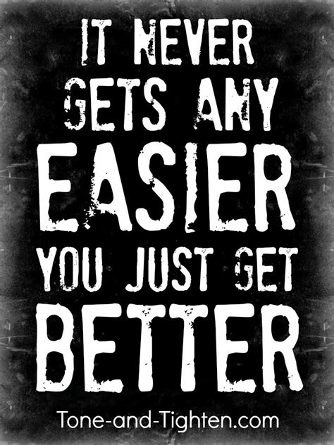 Fitness Motivation Inspiration Quote It Never Gets Any Easier