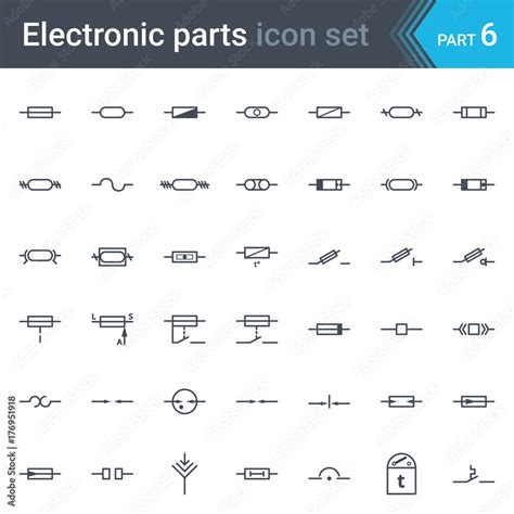 Complete Vector Set Of Electric And Electronic Circuit Diagram Symbols