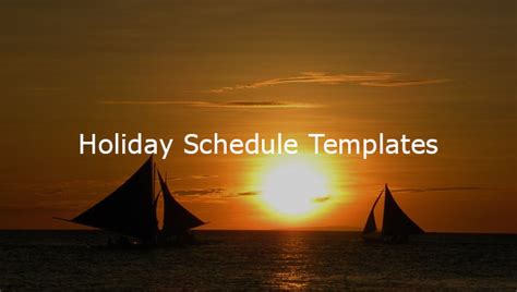 11 Holiday Schedule Templates Free Word Excel Pdf Format Download