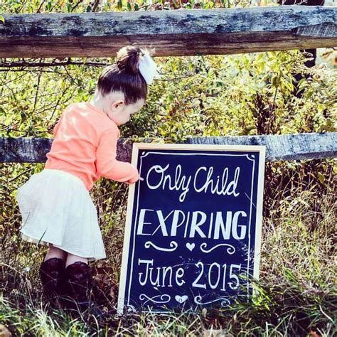 Only Child Expiring Photo Announcement Sibling Gender Reveal Pregnancy