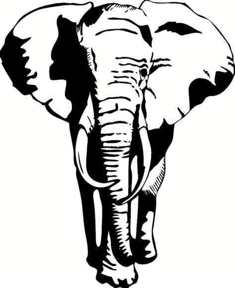 Elephant Vinyl Decal In 2021 Animal Stencil Elephant Artwork