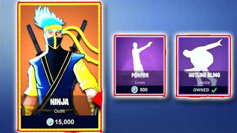 New Ninja Skin And Pon Pon Emote In Fortnite Fortnite New Update