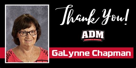 Thank You Galynne Chapman Adm Community School District