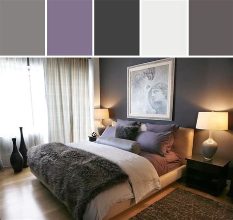 Envelop your room in this plush bedroom color, accessorizing with natural and neutral hues to keep the for bedroom paint ideas which are a little more modern, put your room together with some what is mauve? Purple and Gray Bedroom Designed By AllModern via Stylyze ...
